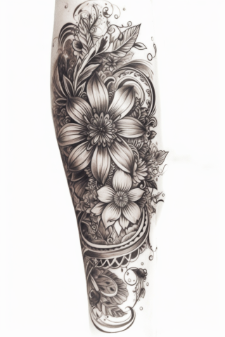 Henna sleeve tattoos for women, tattoo sketch#21