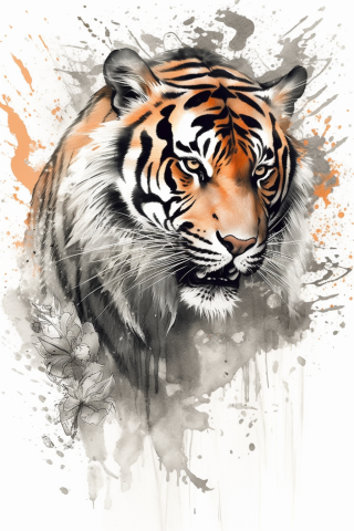 Tiger, tiger tattoo, png | PNGWing