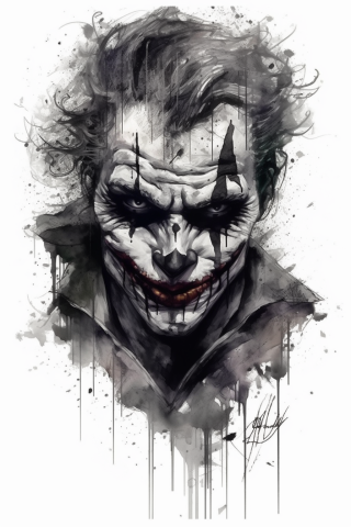 Joker tattoo, tattoo sketch#1