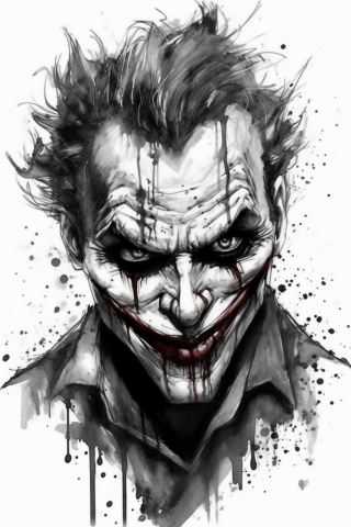 Joker tattoo, tattoo sketch#4