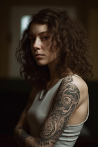 Medusa tattoo minimal, tattoo for women#102