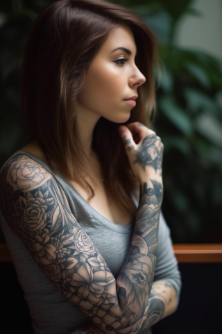 Memorial sleeve tattoos for women#55