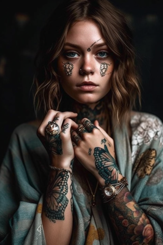 Moth hand tattoos for women#27