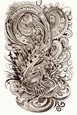 Polynesian tattoo, tattoo sketch#5