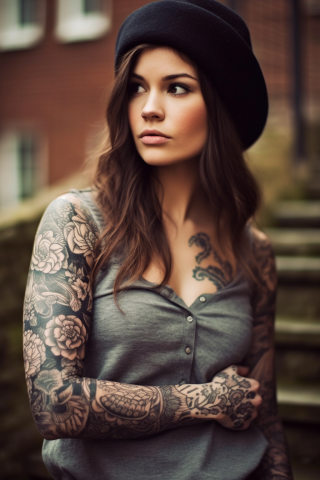 Punchy western sleeve tattoos for women#8a