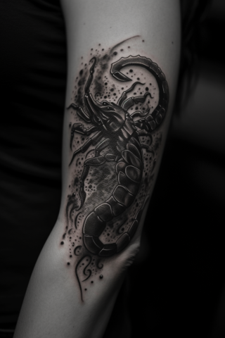 Scorpion tattoo design for women#16