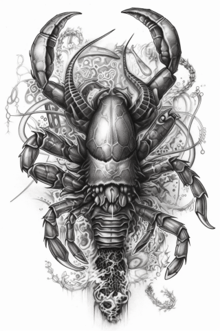 Scorpion tattoo, tattoo sketch#1