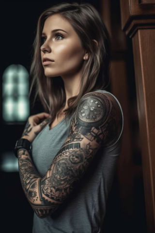 Sleeve tattoos for women#10