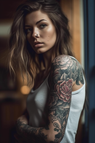 Sleeve tattoos for women#7