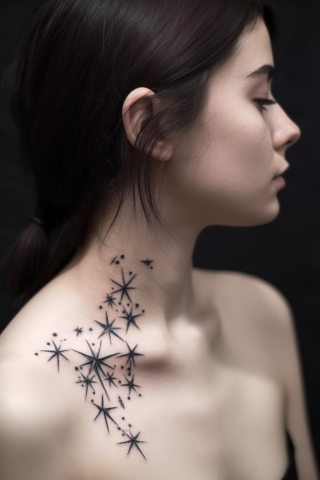 Small star tattoos for women beautiful, tattoo sketch#9