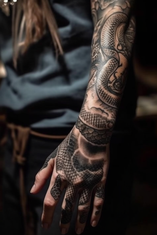 Snake hand tattoos for women#39