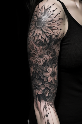 Star sleeve tattoos for women unique#42