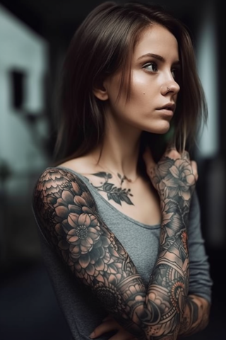Tattoo ideas female sleeve meaningful for women#71