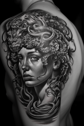 Unique medusa tattoo for women