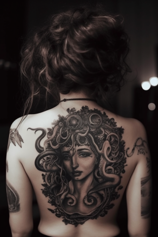 Unique medusa tattoo for women#76