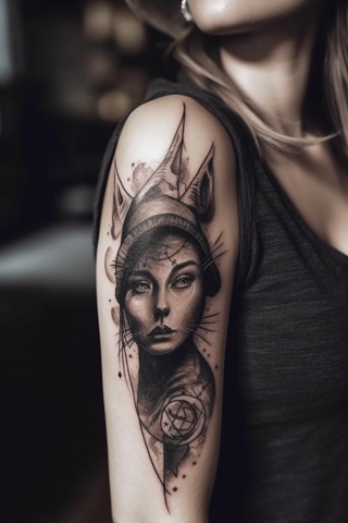 Witchy tattoo ideas for women#25