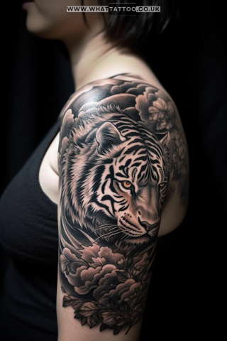 Tiger tattoo sketch, Japanese style 100