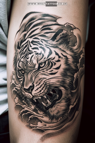 Tiger tattoo sketch, Japanese style 101