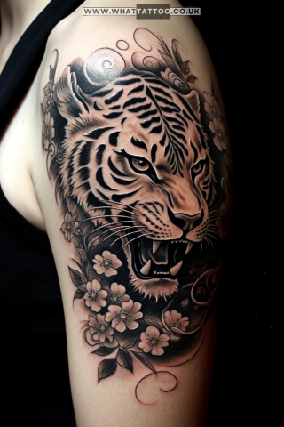 Tiger tattoo sketch, Japanese style 104